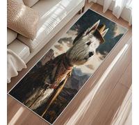 Tapis De Couloir West Highland White Terrier, Tapis De Cuisine Montagnes Brumeuses Cowboy, 50x120cm Carpet pour Interieur Chambre Hall Passage D'entrée Rugs Buanderie Lavable Antiderapant Poils Ras