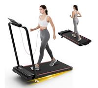 Tapis de Course 4 en 1 Pliable avec Pente 7% - Tapis de Marche Électrique 8 km/h, Moteur 2,5 CV, Système d’Amorti Avancé, Écran LCD, Cadre Renforcé, 130 kg Max - pour Maison & Bureau (Noir Profond)