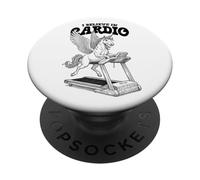 Tapis de Course Amusant avec Licorne I Believe in Cardio Training PopSockets PopGrip Adhésif