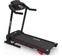 CARE Tapis de course connecté CT-5588-2 - 16 km/h - Kinomap - Noir et rouge