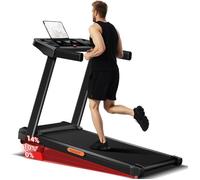 Tapis de course électrique - 3 CV | 12 prog | pente 9% | 12 km/h | porte-bouteille | support tablette | maison