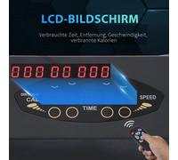 Tapis de course électrique HOMCOM LCD pliable 1-6 km/h cadre en acier robuste compact 105x56x1085 cm noir