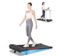 Tapis de Course et de Marche 3 en 1 Pliable avec Pente 7% - Walking Pad Électrique Silencieux 8 km/h, 2.5HP, Surface Large 40 cm, Télécommande, Écran LCD, 130 kg Max, pour Maison & Bureau (obscur)