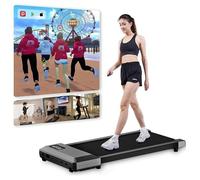 Tapis de Course et Marche - SupeRun - 1-6km/h - Moteur 1.5 HP - Connectivité APP - Ecran LED - Surface course 39x90cm - Gris