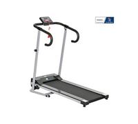 HOMCOM Tapis de Course Fitness électrique Pliable - 1 à 10 Km/h - écran LCD Multifonctions - Puissance 500 W - Gris foncé Noir Aosom.FR x FFHandball