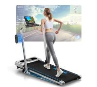 Tapis de Course, FOUSAE Walking Pad Électrique Pliable avec Pente 9%, 12 km/h, Moteur 2.75 HP, Surface Large 40 cm, Télécommande, Écran LED, Cadre Renforcé, 158 kg Max, pour Maison, Bureau