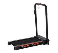 Tapis de course pliable - tapis de marche 6 Km/h max. 370 W - collaboration Aosom.fr x FFHandball - orange noir Noir