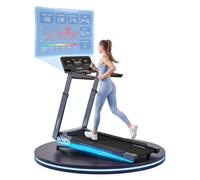 Tapis de Course inclinable pour Usage Domestique,Inclinaison réglable jusqu'à 10%,Moteur sans balais Bosch de 5,0 ch,Vitesse de 0 à 16,6 km/h,Surface de Course de 50×135 cm,écran LED de 26.2 Pouces