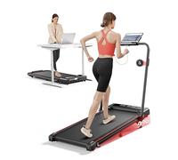 Tapis de Course, Inclinaison de 9%,déambulateur électrique Pliable 4en1,Compact et Portable,2.5 HP, Peut être placé sous Le canapé, 12km/h, télécommande, Double écran LED, adapté au Bureau à Domicile