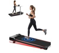 Tapis de course incliné à 12 % avec poignée, tapis de course pliable 3 en 1 pour la maison et le bureau, tapis de course portable avec capacité de poids de 136 kg, tapis de course silencieux de 3,0 CV