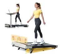 Tapis de Course, Pente 0%-5%-10%,2 en 1 Tapis de Marche électrique,3.0 HP, Compact et Portable sous Le Bureau,Vitesse 1-10 km/h, télécommande, écran LED, Peu encombrant, pour Le Bureau à Domicile