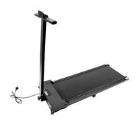 Tapis de course plat électrique - 1-6 km/h - 0,75 HP - 220 V - Pliable - Écran LED - Télécommande - Charge maximale : 100 kg - 6 niveaux d'amortissement - Noir - Espace de rangement pour la maison, le