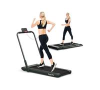 Tapis de Course Pliable 2 en 1 1-12 KM H avec Application et Télécommande - Vert