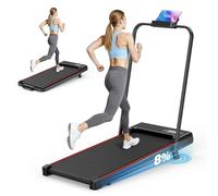 Tapis de Course Pliable avec Pente Réglable 7% - Tapis Roulant Électrique Silencieux 8 km/h, Moteur 2,5HP, Surface Large 40cm, Cadre Renforcé, Écran LCD, Charge 130kg - Maison & Bureau (Noir)