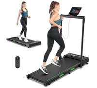 Tapis de Course Pliable avec Télécommande et Tablet Holder Extra Large Tapis Roulant Pliant 2 en 1 Treadmill 12km/h avec Affichage LED Compact pour la Maison/Bureau