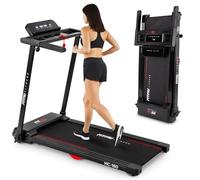 Tapis de Course Pliable FITFIU Fitness avec Vitesse Réglable 14 km/h Connectivité APP et Bluetooth 12 Programmes avec Support pour Tablette Tapis de Course Électrique Ultracompact MC-160C