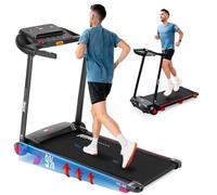 Tapis de Course Pliable FITFIU Fitness Inclinaison 9% et Vitesse Réglable 14 km/h Connectivité APP et Haut-parleurs Intégrés 12 Programmes et Moteur 2.0 HP avec Support pour Tablette MC-90
