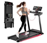 Tapis De Course Pliable Inclinable 5%,Tapis De Marche Inclinable 12km/H Tapis De Marche Avec Surveillance De Fréquence Cardiaque,Treadmill Home Avec Moteur 3,0 Cv Et Affichage Led, Charge Max.150kg