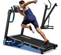 Tapis de course pliable professionnel à usage domestique, 4,5 HP, jusqu'à 16 km/h, 20 niveaux d'inclinaison,silencieux,max 150kg,LCD