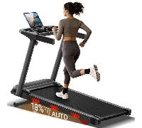 Tapis de Course Pliable ROBORE SF60, Moteur Brushless Silencieux 3.0 HP, Vitesse de 1 à 12 km/h, Inclinaison Automatique 18%, Charge Max 160 kg, Écran LED Tactile, 12 Programmes, Amorti des Genoux, Ma