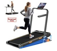 Tapis de Course Pliable - ROBORE X5F - Vitesse Max 10km/h - Inclinaison 14% - Moteur Silencieux 2,5cv - Charge Max 150kg - Ecran Led