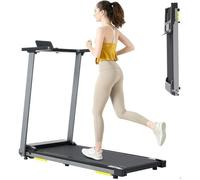 Tapis de Course Pliable Silencieux 15 programmes avec Bluetooth Ecran LED 12km/h pour Maison & Bureau