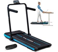Tapis de Course Pliable THUNDER® IMPACT-BLUE | Vitesse réglable 1-12km/h | Poids max.130kg | Télécommande | Écran LCD | Bluetooth