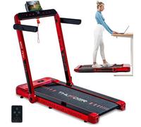 Tapis de Course Pliable THUNDER® RACE-RED | Vitesse réglable 1-14km/h | APP Bluetooth | Poids max. 130kg | Écran LED | Rouge et