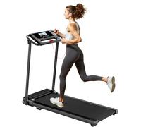 Tapis de course portable avec poignée, tapis de marche électrique compact de 3,0 CV, tapis de course pour la maison et les petits espaces avec 12 programmes prédéfinis, tapis de marche avec poignée