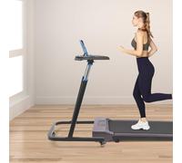 Tapis de course portable avec roues et porte-gobelet, hauteur réglable, pour vélo d'entraînement, surface antidérapante