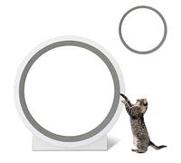 Tapis de Course pour Chat, Roue d'exercice à gratter, Tapis de Course avec 2 Coussinets de préhension remplaçables, Meubles pour Animaux de Compagnie à Rotation d'étagère pour Chat silencieuse