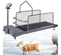 Tapis de course pour chiens de grande et moyenne taille - Équipement d'exercice avec écran LCD, vitesse 0,8 à 12 km/h, entraînement intérieur et extérieur, supporte jusqu'à 100 kg, facile à assembler