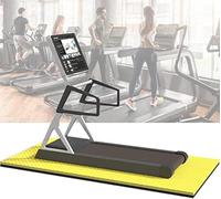 Tapis De Course Roulant, Coussin D’équipement D’Exercice, Tapis De Gymnastique D’entraînement épais Antidérapant Indestructible, Tapis Vibrant Anto, Black Yellow, 200 * 100cm*3cm