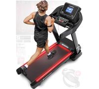 Tapis de course Sportstech Ultra Slim avec système de pliage facile, 16 km/h, application pour smartphone avec port de charge USB, support de tablette, vélo d'appartement pliable FX300, compatible ave