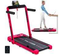 Tapis de course Thunder RACE PINK 105x40,5cm 14km/h FitShow pliable Bluetooth Haut-parleur Roulettes de transport