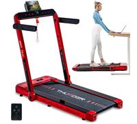 Tapis de course Thunder RACE RED 105x40,5cm 14km/h FitShow pliable Bluetooth Haut-parleur Roulettes de transport