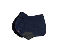 LeMieux Tapis de selle carré en daim à contact étroit Bleu marine Taille L