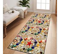 Tapis de Cuisine 3D Antidérapant 86 x 210 cm Extra Long, Aspect Vieilli, Lavable, Doux, Antidérapant, Vintage Tapis de Passage Couloir pour Salon Chambre Personnalisable, D