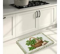 Tapis de cuisine à herbes pour sol, botanique rustique, maïs, lavande, vert d'été, lavable, tapis de cuisine décoratif confortable pour évier, buanderie, entrée, couloir, 40,6 x 61 cm
