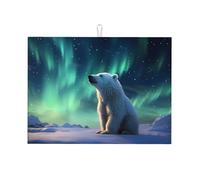 Tapis de cuisine absorbant Little Polar Bear 45,7 x 61 cm - Fibre haute densité qui absorbe l'eau rapidement