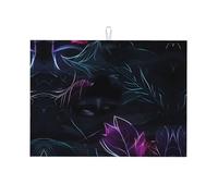 Tapis de cuisine absorbant noir mystère 45,7 x 61 cm - Fibre haute densité qui absorbe l'eau rapidement