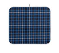 Tapis de cuisine absorbant vintage Buffalo à carreaux bleu marine 40,6 x 45,7 cm