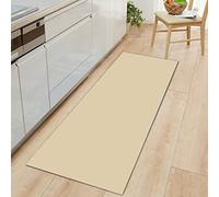 Tapis de cuisine anti-fatigue pour sol - Tapis rembourré en flanelle de couleur unie avec fond antidérapant en PVC pour évier, buanderie, entrée, bureau, maison (abricot, 40 x 60 cm)