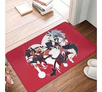 Tapis de Cuisine antidérapant Motif Helluva Boss Blitzo pour Adultes Tapis en Flanelle Amusant pour Porte d'entrée paillasson de décoration d'intérieur