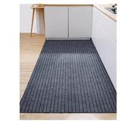 Tapis de Cuisine antidérapant rayé de 6 mm d'épaisseur, Tapis de Sol à Absorption Rapide de l'eau et résistant à l'usure, Tapis avec Fond à Forte adhérence(Gray,80x140cm)