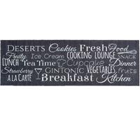 Tapis de cuisine antidérapant Tapis de cuisine Chemin de table Cuisine Tapis Chemin de table gris blanc
