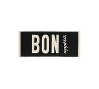 Douceur d'Intérieur Tapis de cuisine Appetito 50 x 120 cm Bouclette Noir