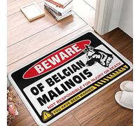 Tapis de cuisine « Beware of belge Malinois » - Paillasson d'automne - Tapis d'extérieur pour porte d'entrée (taille : 40 x 60 cm)