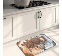 Tapis de cuisine bohème attrape-rêves pour sol, tapis vintage doux, rembourré, confortable, lavable, décoration pour éviers, buanderie, salle de bain, 40,6 x 61 cm