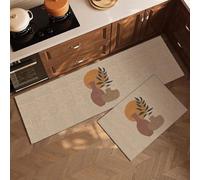 Tapis de cuisine bohème pour sol - Boue de diatomées, antidérapant, absorbant, moderne, résistant aux taches et à la fatigue pour évier, buanderie, bureau (#1, 50 x 120 cm)